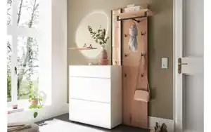 Hartmann - Wandgarderobe Salvo, holz/anthrazit, inkl. Beleuchtung