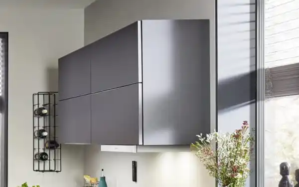 Bild 2 von Impressa - Einbauküche Uno/Bali, perlgrau/Nussbaum Nachbildung, inkl. Miele Elektrogeräte