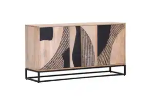 Gutmann Factory - Sideboard Atari, Mangoholz/schwarz, inkl. Softclose Funktion