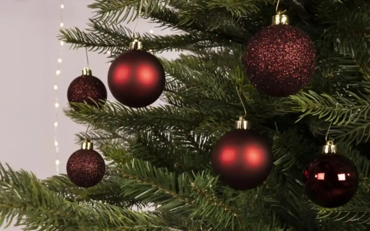 Bild 3 von Weihnachtskugel-Set, ochsenblut, 6 cm