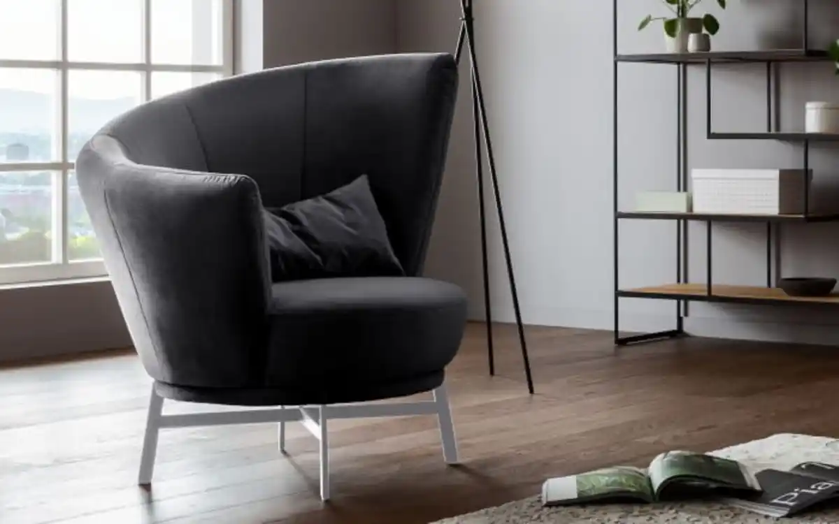 Bild 1 von Sessel MR Kleo, schwarz/chrom, inkl. 360° Drehfunktion