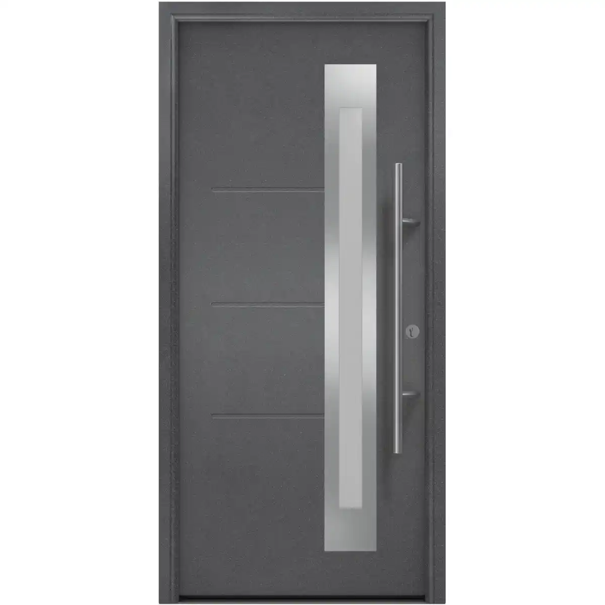 Bild 1 von EcoStar Haustür Isopro IP 780S 110 x 210 cm Anthrazit-Metallic Anschlag Rechts