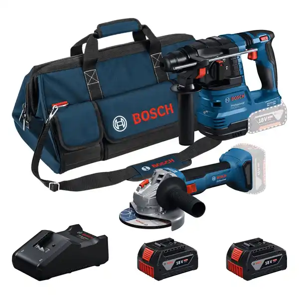 Bild 1 von Bosch Professional Combi-Set Bohrhammer GBH 18V-22 + Winkelschleifer GWS 18V-8