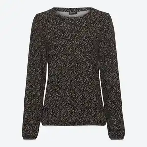 Damen-Langarmshirt mit elastischen Bündchen