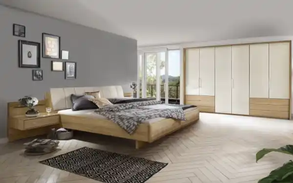 Bild 1 von Schlafzimmer Serena Plus, Eiche teilmassiv, 200 x 200 cm, Schrank 300 x 216 cm
