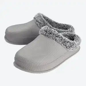 Damen-Clogs mit Kunstfelleinsatz