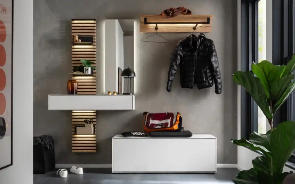 Bild 1 von Schöner Wohnen Kollektion - Garderobenkombination 24 Yonna, weiß/Birke massiv