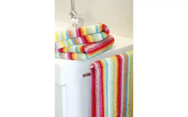 Bild 2 von Handtuch Lifestyle Streifen, multicolor hell, 50 x 100 cm