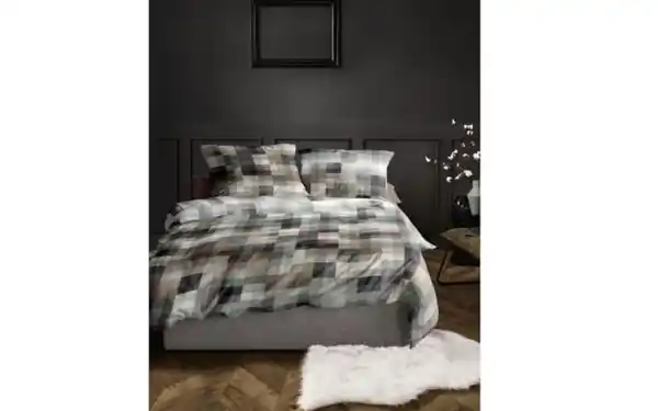 Bild 2 von Mako-Satin Bettwäsche Wave, natur, 135 x 200 cm