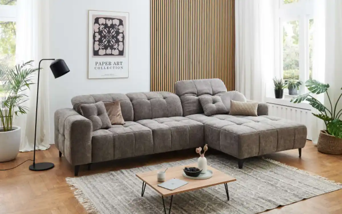 Bild 1 von Wohnlandschaft Liguria, grau, inkl. Zierkissen