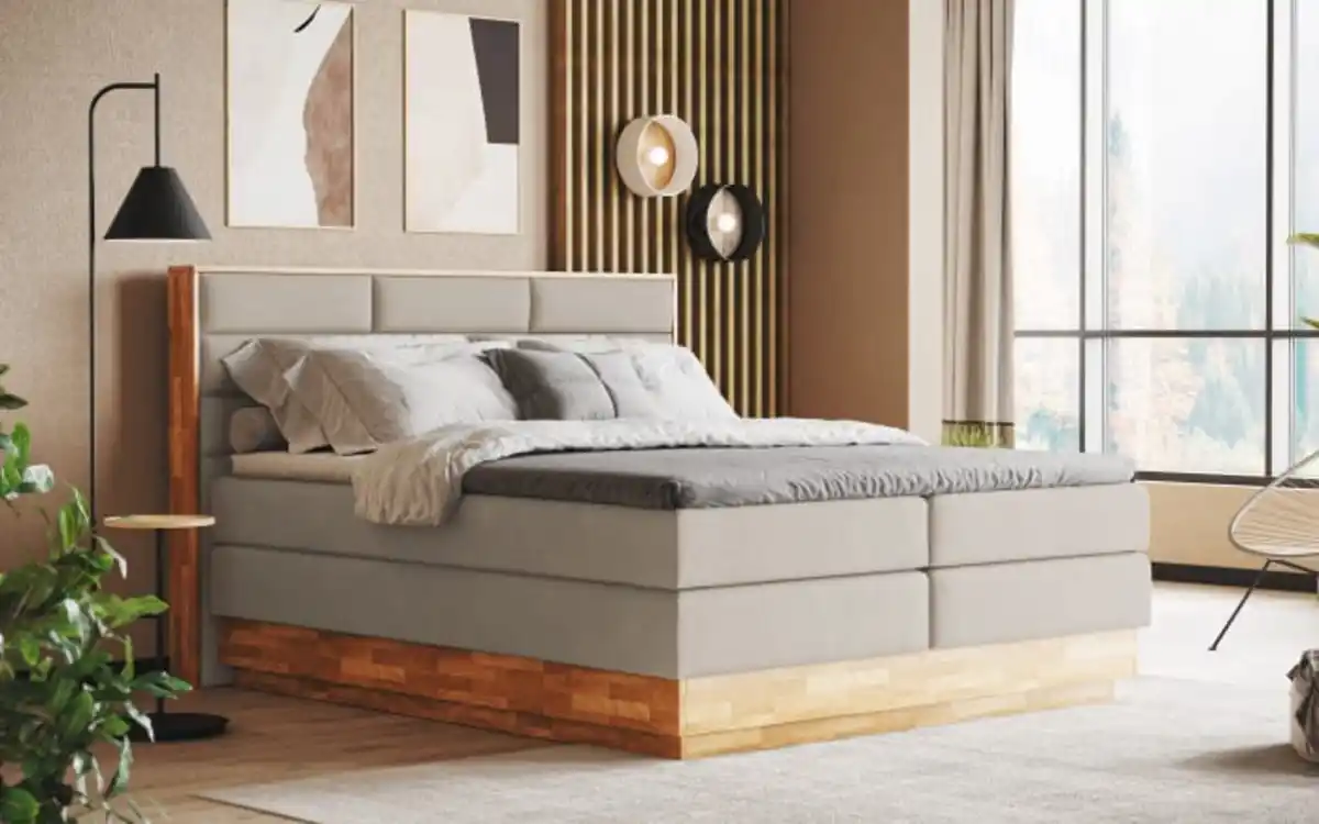 Bild 1 von Boxspringbett Incana II, natural, inkl. Bettkästen