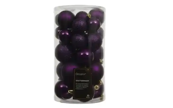 Bild 1 von Weihnachtskugel-Set, violet, 6 cm