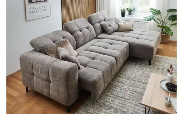 Bild 2 von Wohnlandschaft Liguria, grau, inkl. motorischer Sitztiefenverstellung