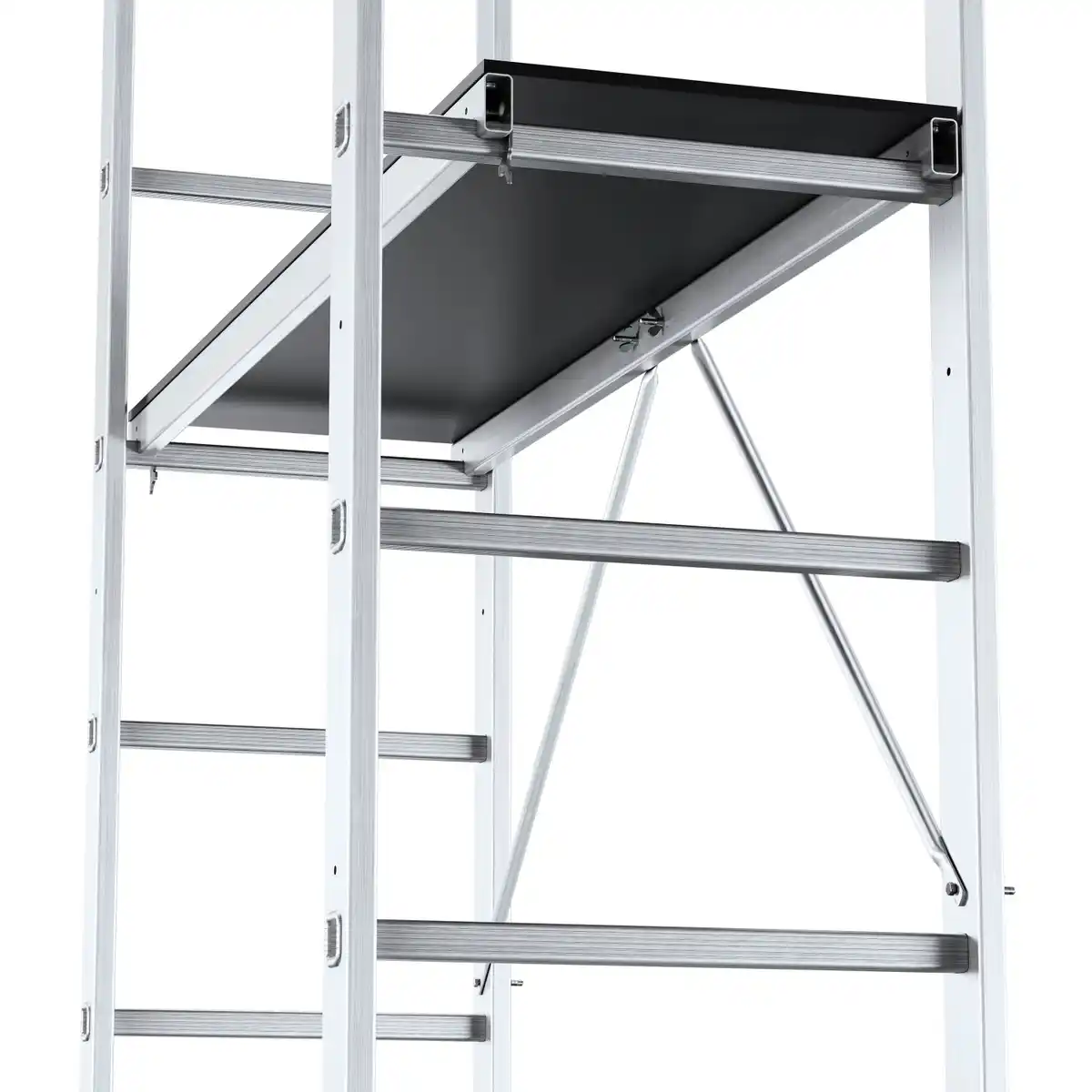 Bild 4 von Drabest Arbeitsgerüst 3-in-1 Aluminiumleiter Traglast 150kg