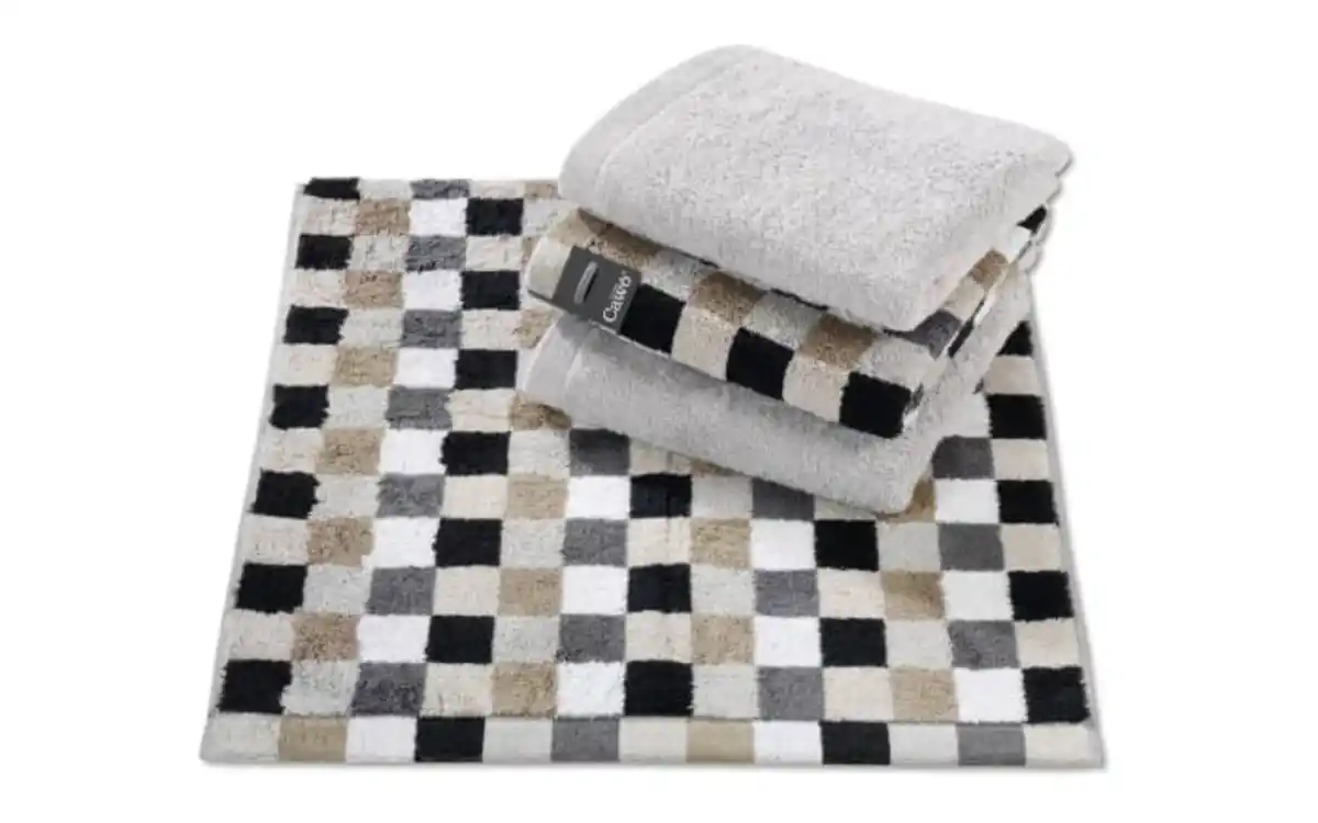 Bild 2 von Handtuch Lifestyle Karo, kiesel, 50 x 100 cm