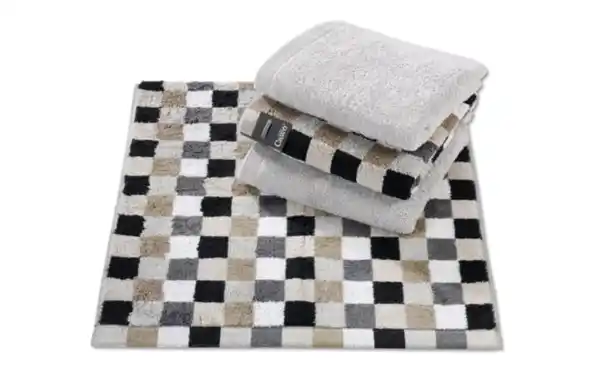 Bild 2 von Handtuch Lifestyle Karo, kiesel, 50 x 100 cm