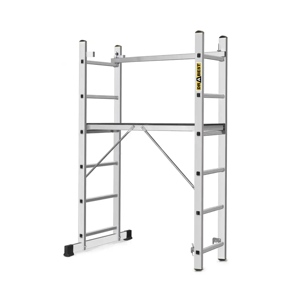 Bild 1 von Drabest Arbeitsgerüst 3-in-1 Aluminiumleiter Traglast 150kg