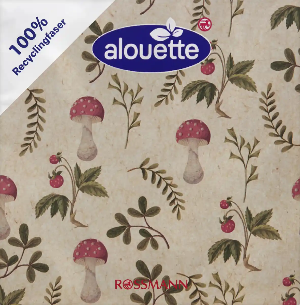 Bild 1 von alouette Serviette aus Tissuewatte 25x25 cm 14 Falz 3-Lagen 20er Packung Frischfaser