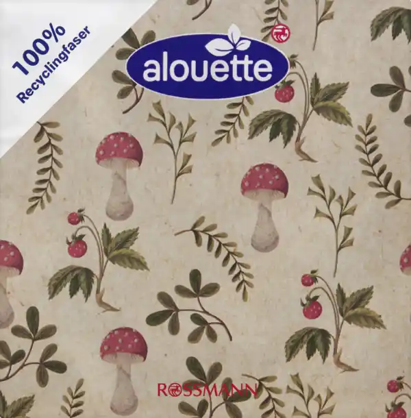 Bild 1 von alouette Serviette aus Tissuewatte 25x25 cm 14 Falz 3-Lagen 20er Packung Frischfaser