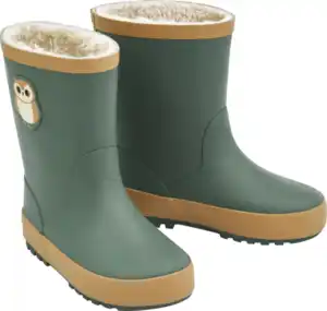 IDEENWELT Kinder-Regenstiefel Eule, khaki, Gr. 27