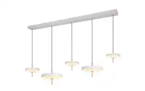 LED-Pendelleuchte Keaton, grau/coffee, 5-flammig, inkl. Switchdimmer