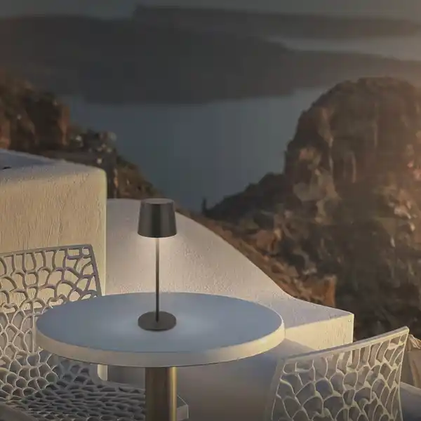 Bild 4 von Brilo Akku-LED-Tischleuchte Bota Schwarz Ø 11 cm