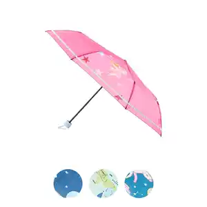 LILY & DAN Kinder-Regenschirm reflektierend