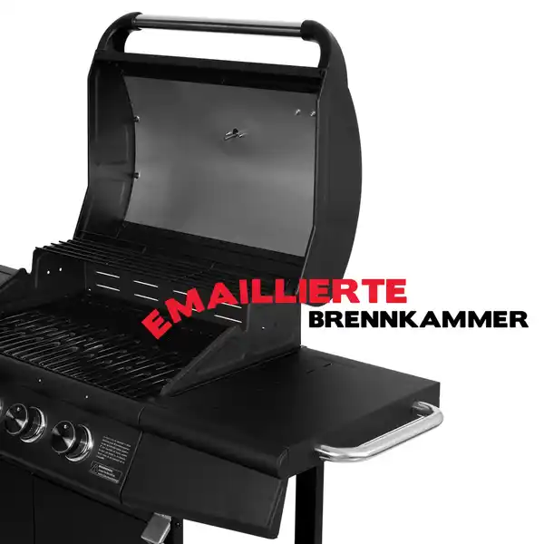 Bild 4 von Taino Red 4+1 Gasgrill Set Mit Drehspieß Grillwagen BBQ Edelstahl-Brenner Gas-Grill Schwarz