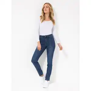 VIA MILANO Jeanshose 4-Pocket-Form Teilungsnaht gerades Bein