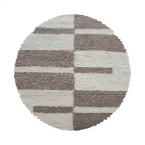 Hochflorteppich Gala Beige Ø ca. 160cm, Beige
