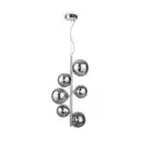 Bild 1 von Pendelleuchte Dallas Chromfarben max. 28 Watt, Chromfarben, Grau