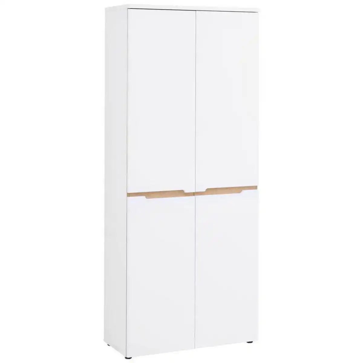 Bild 1 von Voleo Schuhschrank Memphis, Weiß, Eiche Artisan, Holzwerkstoff, 9 Fächer, 80x192x38 cm, Typenauswahl, Beimöbel erhältlich, stehend, Garderobe, Schuhaufbewahrung, Schuhschränke