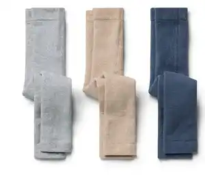 3 Kinder-Thermoleggings, braun/grau/blau