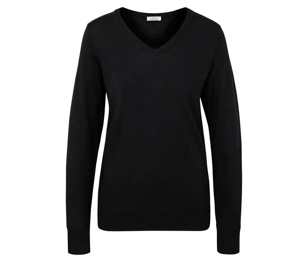 Bild 1 von Merino-Feinstrickpullover, schwarz