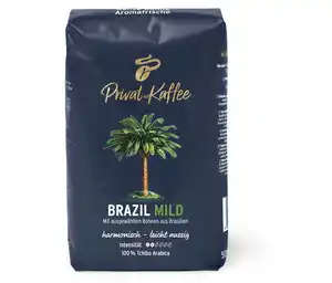 Privat Kaffee Brazil Mild - 1x 500 g Ganze Bohne