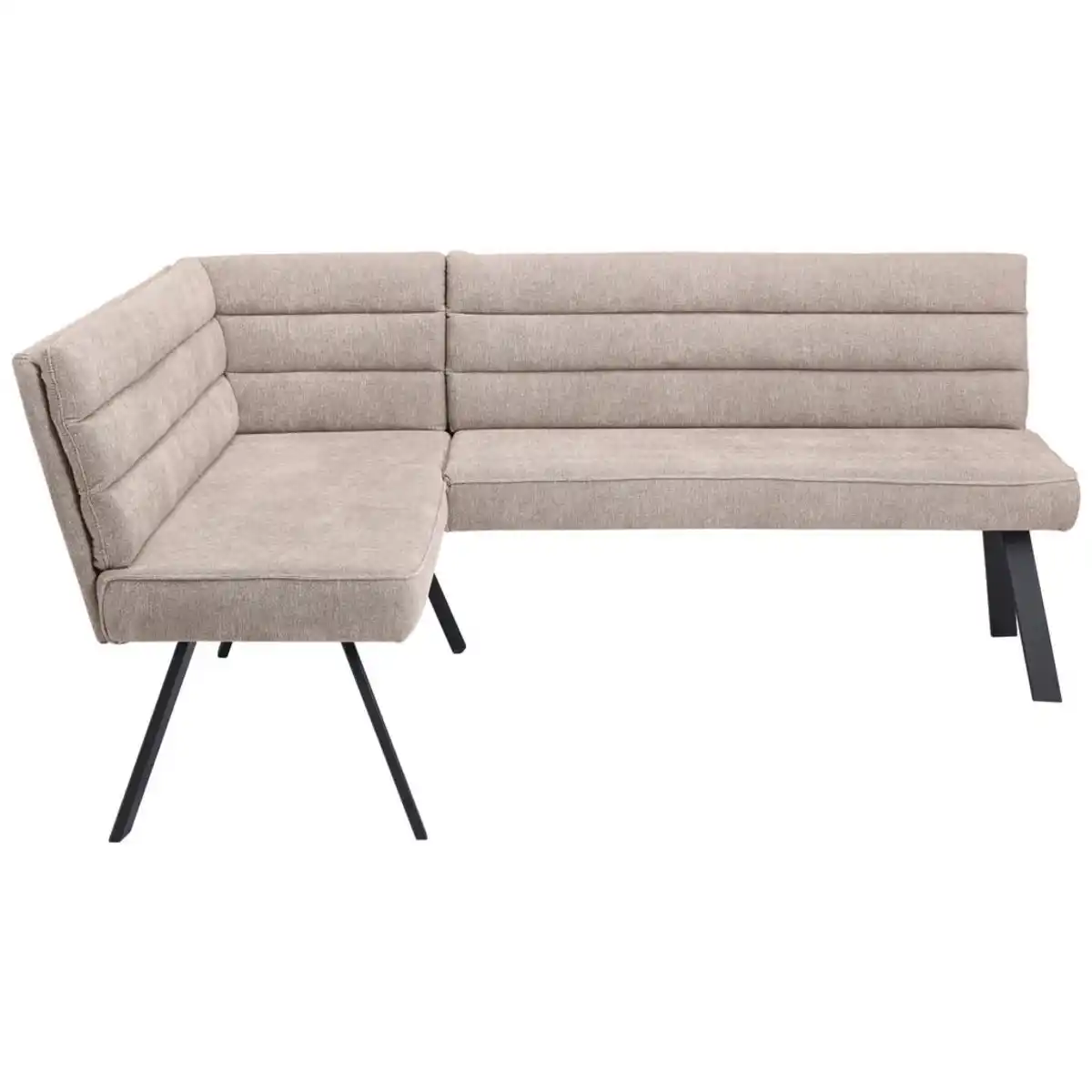 Bild 1 von Cantus Eckbank, Braun, Schwarz, Metall, Textil, Uni, 3-Sitzer, L-Form, 195x155 cm, Stoffauswahl, Esszimmer, Bänke, Eckbänke