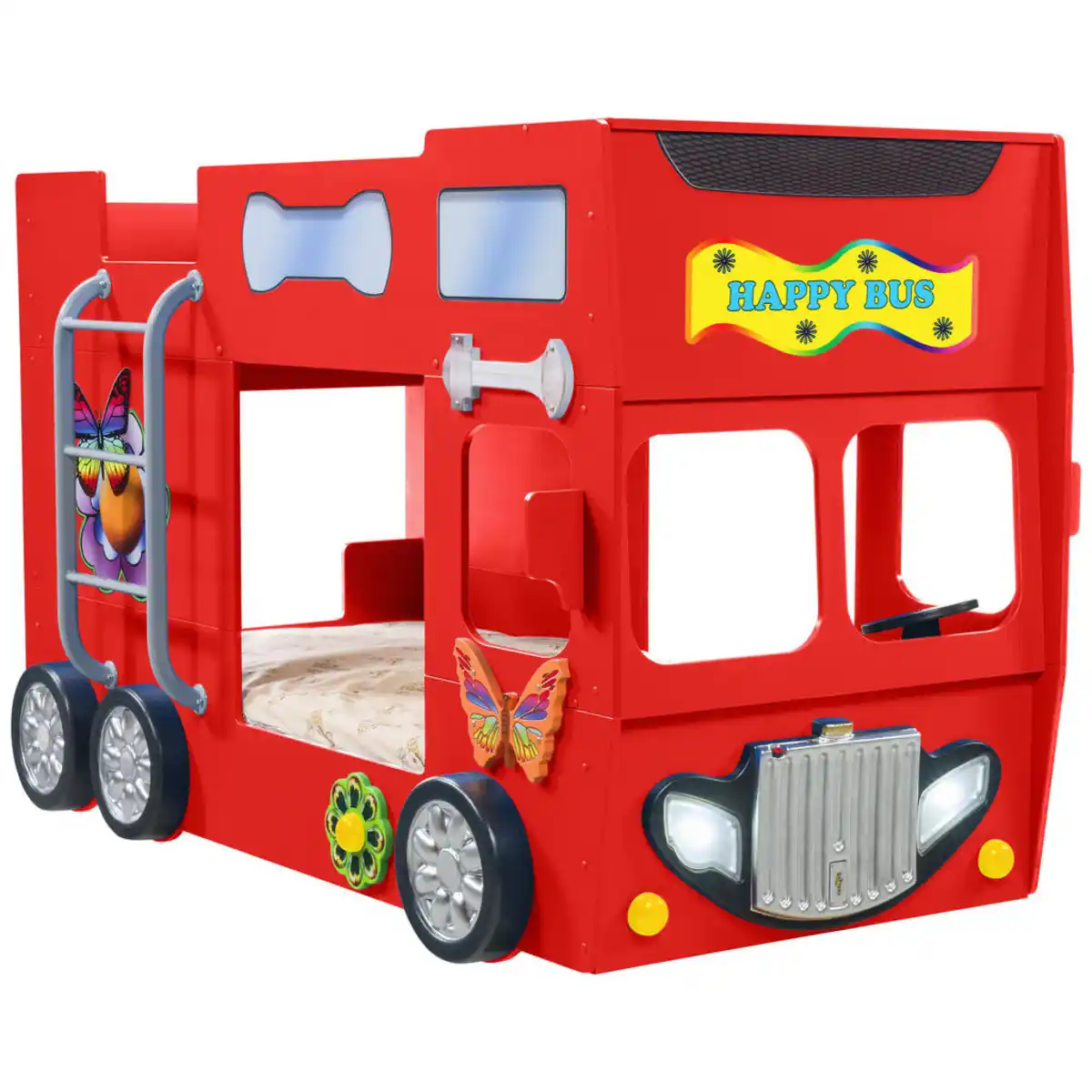 Bild 1 von Livetastic Autobett, Rot, Textil, Buche, vollmassiv, Höhe ca. 10 cm, 90x190 cm, Kinder- & Jugendzimmer, Kindermöbel, Kinderbetten, Spielbetten
