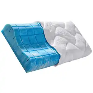 Novel Nackenkissen, Weiß, Textil, Füllung: Polyetherschaumkern, 40x80 cm, Gelpads, feuchtigkeitsregulierend, formstabil, pflegeleicht, perfekte Stützfunktion, passt sich perfekt der Körperform an