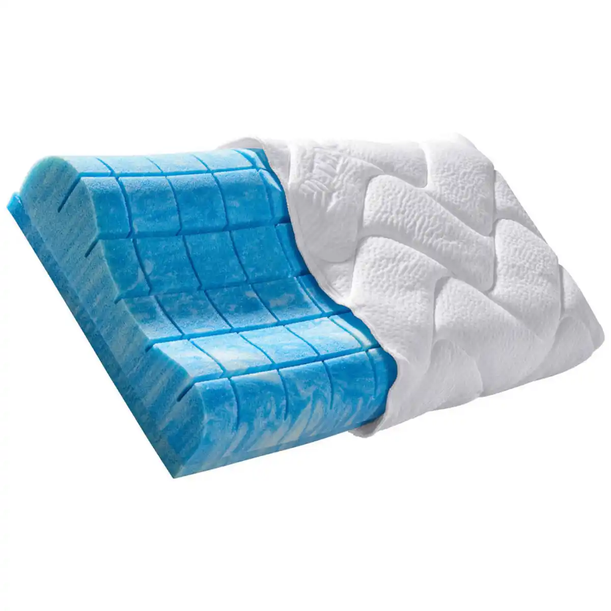 Bild 1 von Novel Nackenkissen, Weiß, Textil, Füllung: Polyetherschaumkern, 40x80 cm, Gelpads, feuchtigkeitsregulierend, formstabil, pflegeleicht, perfekte Stützfunktion, passt sich perfekt der Körperform an