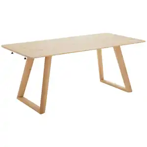 Linea Natura Esstisch, Eiche Bianco, Holz, Eiche, vollmassiv, rechteckig, U-Form, 100x75x200 cm, in verschiedenen Größen erhältlich, Esszimmer, Tische, Esstische