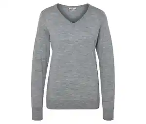 Merino-Feinstrickpullover, grau