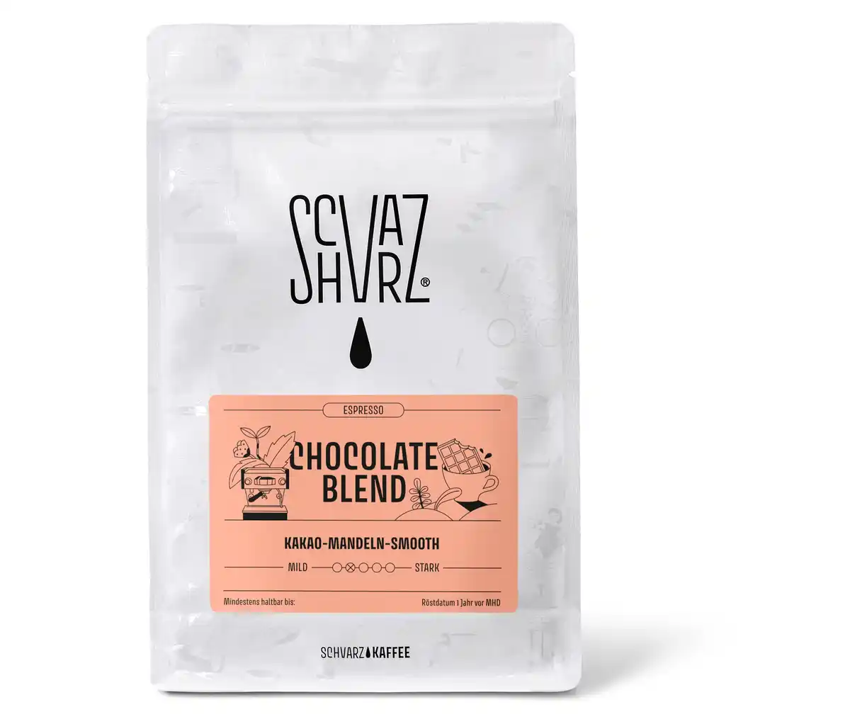 Bild 1 von Schvarz - Chocolate Blend Espresso - 350 g Ganze Bohne