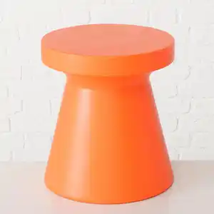 Boltze Home Beistelltisch, Orange, Kunststoff, Keramik, rund, 39.5 cm, Wohnzimmer, Wohnzimmertische, Beistelltische