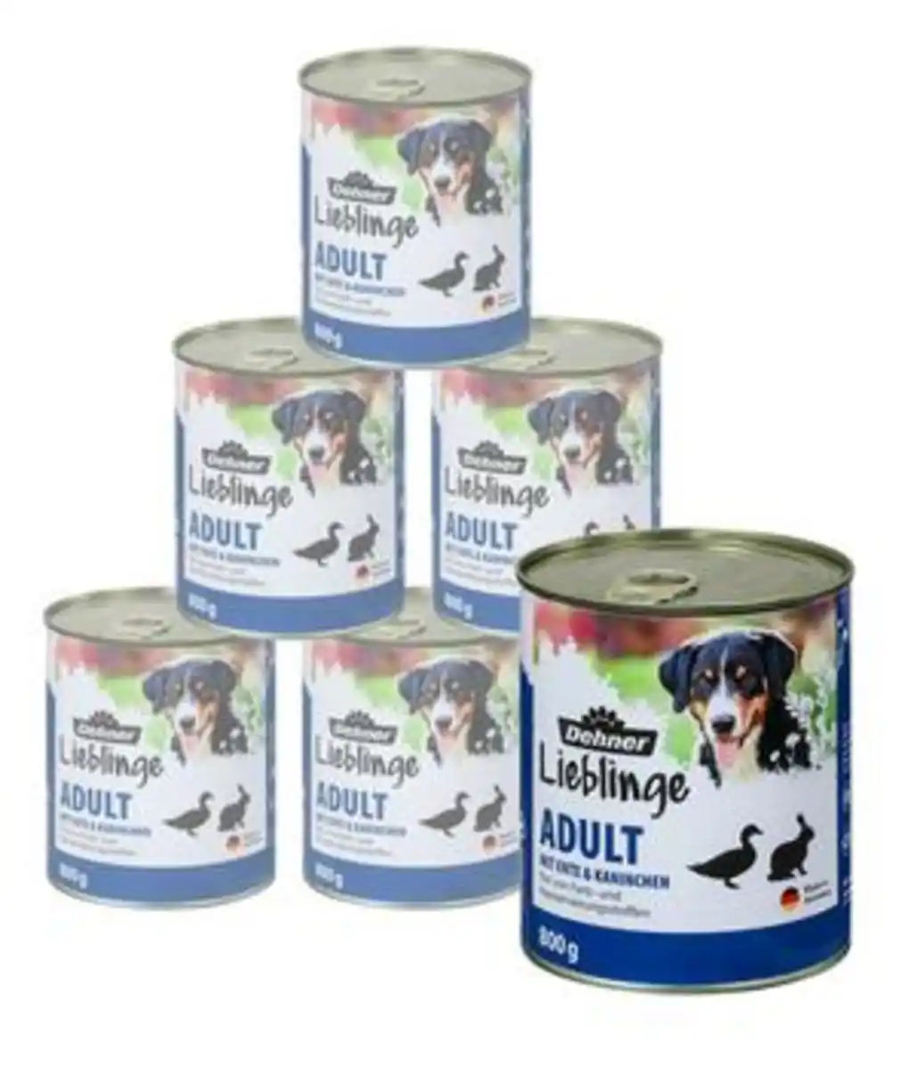 Bild 1 von Dehner Lieblinge Nassfutter für Hunde Adult, 6 x 800 g