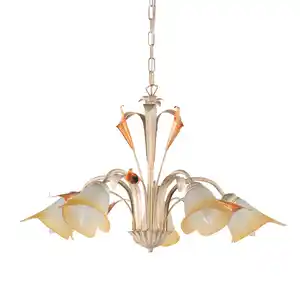 Kronleuchter Lucrezia Avorio Weiß max. 6 Watt, Weiß