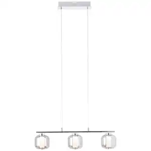 LED-Hängeleuchte Rafa Chromfarben/Grau max. 18 Watt, Grau, Chromfarben
