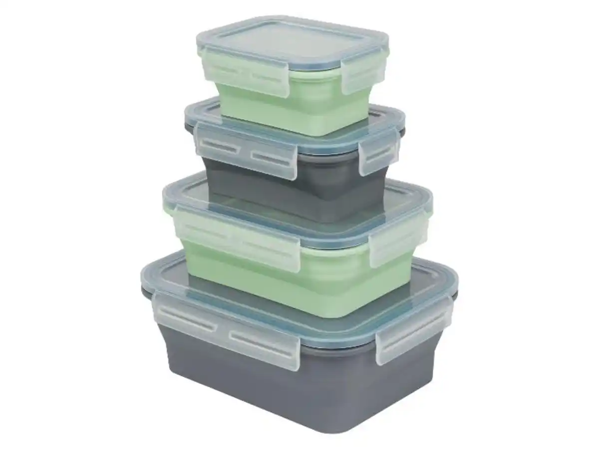 Bild 2 von SILVERCREST® Faltbare Frischhaltedosen / Lunchbox, aus hitzebeständigem Silikon