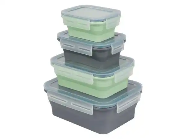 Bild 2 von SILVERCREST® Faltbare Frischhaltedosen / Lunchbox, aus hitzebeständigem Silikon