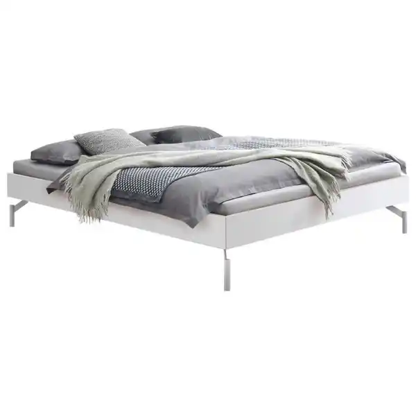 Bild 1 von Hasena Bett, Weiß, Holz, Buche, massiv, Höhe ca. 22 cm, 90x200 cm, in verschiedenen Holzarten erhältlich, Größen erhältlich, Schlafzimmer, Betten, Futonbetten