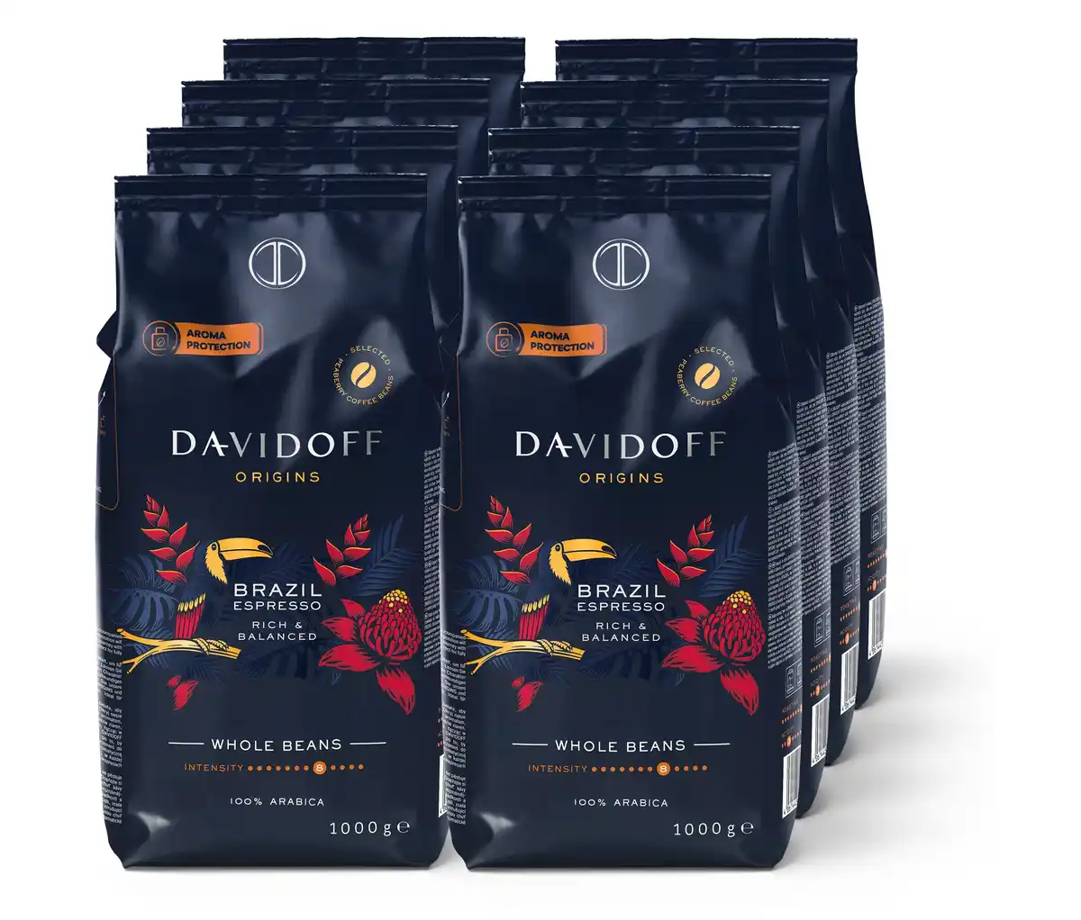 Bild 1 von DAVIDOFF CAFÉ ORIGINS Brazil - 8x 1 kg Ganze Bohne